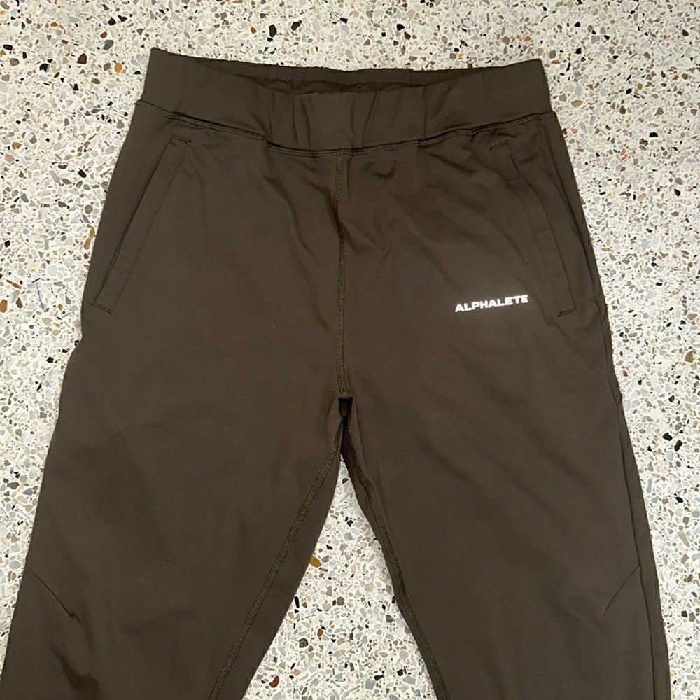 Alphalete jogger L large brown elastic waist